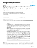 Báo cáo y học: " Snoring in primary school children and domestic environment: A Perth school based study"