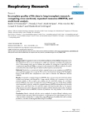 Báo cáo y học: "Incomplete quality of life data in lung transplant research: comparing cross sectional, repeated measures ANOVA, and multi-level analysis"