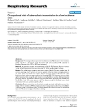 Báo cáo y học: " Occupational risk of tuberculosis transmission in a low incidence area"