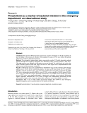 Báo cáo khoa học: " Procalcitonin as a marker of bacterial infection in the emergency department: an observational study"