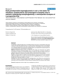 Báo cáo y học: "Early postoperative hyperglycaemia is not a risk factor for infectious complications and prolonged in-hospital stay in patients undergoing oesophagectomy: a retrospective analysis of a prospective trial"