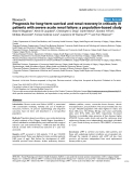 Báo cáo khoa học: " Prognosis for long-term survival and renal recovery in critically ill patients with severe acute renal failure: a population-based stud"