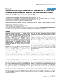 Báo cáo khoa học: " A Process monitoring in intensive care with the use of cumulative expected minus observed mortality and risk-adjusted p charts"