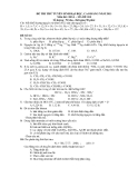 ĐỀ THI THỬ TUYỂN SINH ĐẠI HỌC, CAO ĐẲNG NĂM 2011 Môn thi : HOÁ – MÃ ĐỀ 010