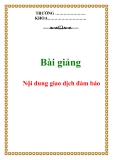 Bài giảng : Nội dung giao dịch đảm báo