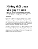 Những thói quen xấu gây vô sinh