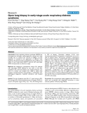 Báo cáo y học: "Open lung biopsy in early-stage acute respiratory distress syndrome"