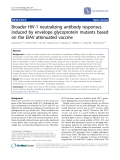 Báo cáo y học: "Broader HIV-1 neutralizing antibody responses induced by envelope glycoprotein mutants based on the EIAV attenuated vaccin"