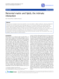 Báo cáo y học: " Retroviral matrix and lipids, the intimate interaction"