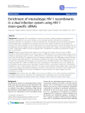 Báo cáo y học: "Enrichment of intersubtype HIV-1 recombinants in a dual infection system using HIV-1 strain-specific siRNAs"