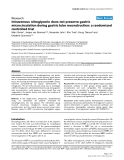Báo cáo khoa học: "ntravenous nitroglycerin does not preserve gastric microcirculation during gastric tube reconstruction: a randomized controlled trial"