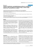 Báo cáo khoa học: "Anemia, transfusion, and phlebotomy practices in critically ill patients with prolonged ICU length of stay: a cohort study"