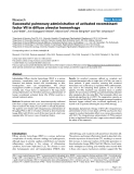 Báo cáo khoa học: "Successful pulmonary administration of activated recombinant factor VII in diffuse alveolar hemorrhage"