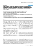 Báo cáo khoa học: "High mobility group box-1 protein in patients with suspected community-acquired infections and sepsis: a prospective study"