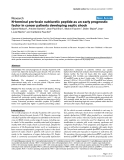 Báo cáo khoa học: "N-terminal pro-brain natriuretic peptide as an early prognostic factor in cancer patients developing septic shock"