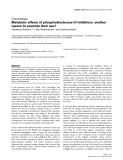 Báo cáo khoa học: "Metabolic effects of phosphodiesterase III inhibitors: another reason to promote their use"
