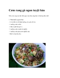 Cơm rang gà ngon tuyệt hảo