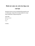 Bánh mì cuộn xúc xích cho hộp cơm của bạn