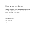 Khéo tay may áo cho con