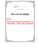 Luận văn : Đầu tư trực tiếp nước ngoài (FDI) vào Cămpuchia -  Thực trạng và giải pháp