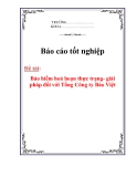 Luận văn: “Bảo hiểm hoả hoạn thực trạng- giải pháp đối với Tổng Công ty Bảo Việt “