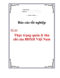Luận văn :Thực trạng quản lý thu - chi của BHXH Việt Nam