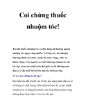 Coi chừng thuốc nhuộm tóc!