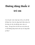 Đường dùng thuốc ở trẻ em