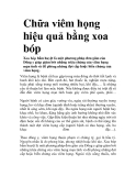 Chữa viêm họng hiệu quả bằng xoa bóp