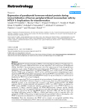 Báo cáo y học: " Expression of parathyroid hormone-related protein during immortalization of human peripheral blood mononuclear cells by HTLV-1: Implications for transformation"