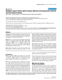 Báo cáo y học: " Multiple organ failure after trauma affects even long-term survival and functional status"