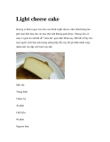 Light cheese cake