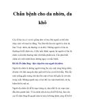 Chẩn bệnh cho da nhờn, da khô