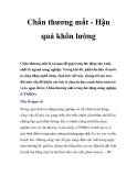 Chấn thương mắt - Hậu quả khôn lường