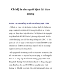 Chế độ ăn cho người bệnh đái tháo đường