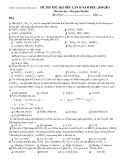 ĐỀ THI THỬ ĐẠI HỌC LẦN II-NĂM HỌC:2010-2011 Môn hoá học - Đề 1