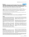 Báo cáo y học: "Pumpless extracorporeal interventional lung assist in patients with acute respiratory distress syndrome: a prospective pilot study"