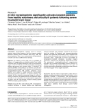 Báo cáo y học: "In vitro norepinephrine significantly activates isolated platelets from healthy volunteers and critically ill patients following severe traumatic brain injury"