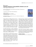 Báo cáo y học: "Infectious diseases in the paediatric intensive care unit"