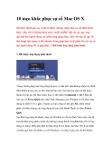 10 mẹo khắc phục sự cố Mac OS X