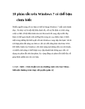 10 phím tắt trên Windows 7 có thể bạn chưa biết