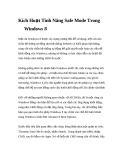 Kích Hoạt Tính Năng Safe Mode Trong Windows 8