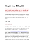 Tăng tốc Mac - không khó