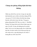 Chung sức phòng chống bệnh đái tháo đường