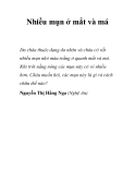 Nhiều mụn ở mắt và má