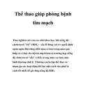 Thể thao giúp phòng bệnh tim mạch
