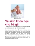 Vệ sinh khoa học cho bé gái