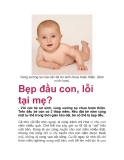 Bẹp đầu con, lỗi tại mẹ?