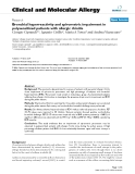 Báo cáo y học: "Bronchial hyperreactivity and spirometric impairment in polysensitized patients with allergic rhinitis"