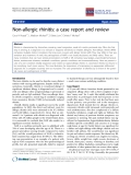 Báo cáo y học: "Non-allergic rhinitis: a case report and review"